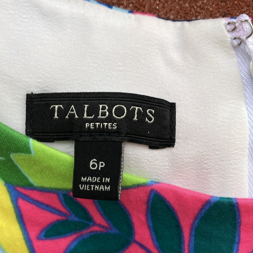 Talbots Floral Sleeveless Dress in Vibrant Colors - Picture 3 of 5